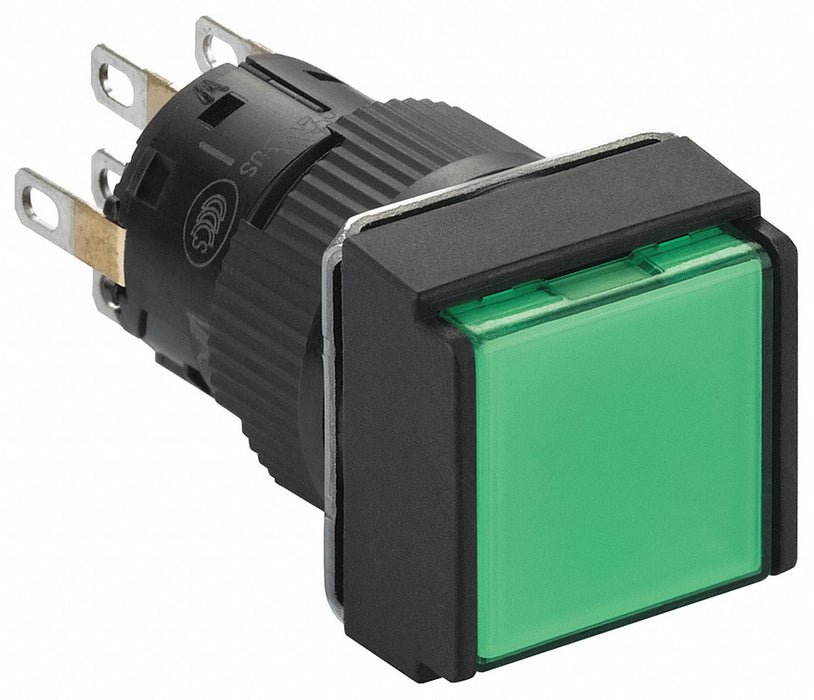 IllumPushButton FullVoltage Green DPDT