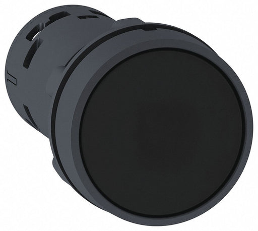 Flush Push Button Black Non-Illum 22mm