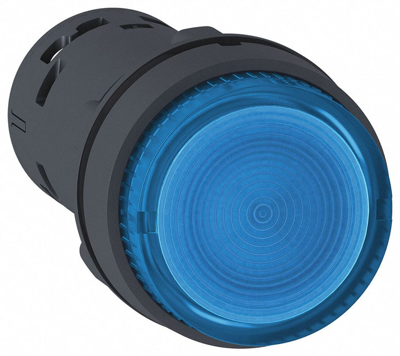 Extended Push Button Blue LED 22mm