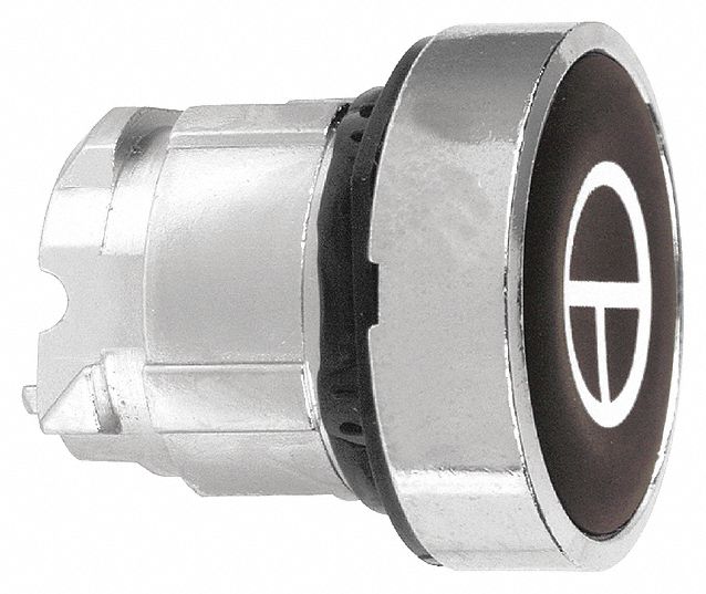 Flush Push Button Black Non-Illum 22mm