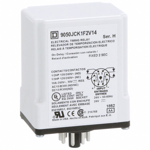 Time Delay Relay 24V AC/DC 8 Pins