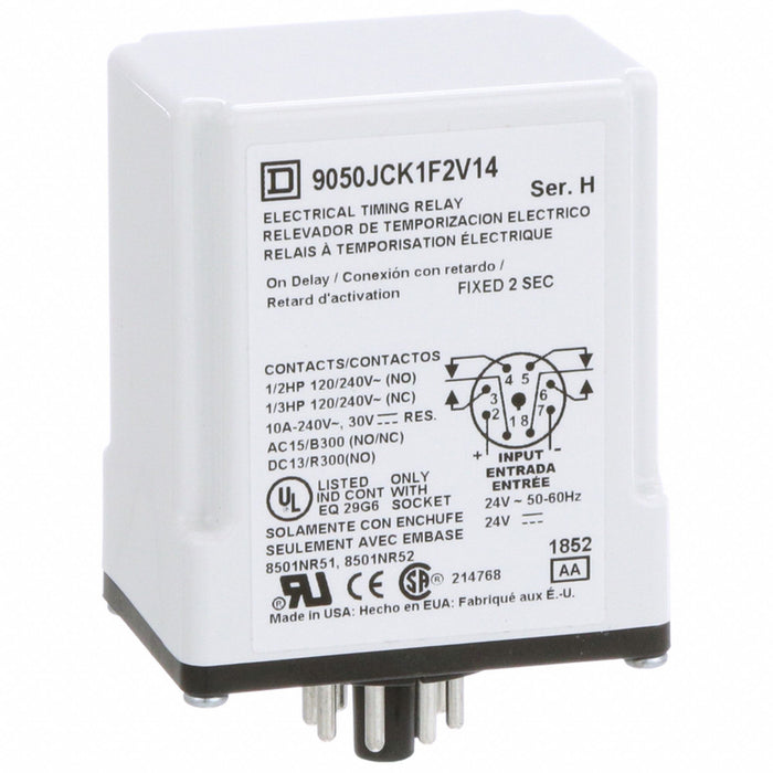 Time Delay Relay 24V AC/DC 8 Pins