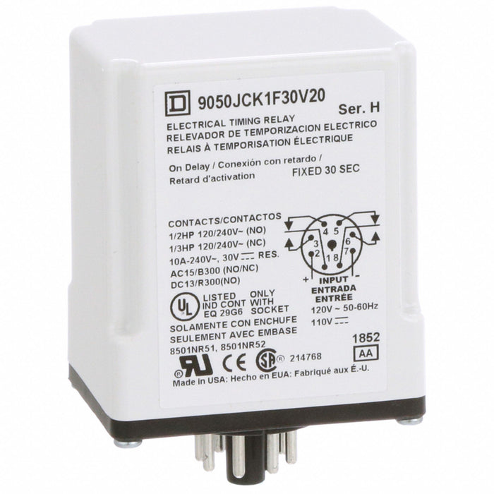 Time Delay Relay 120V DC 8 Pins