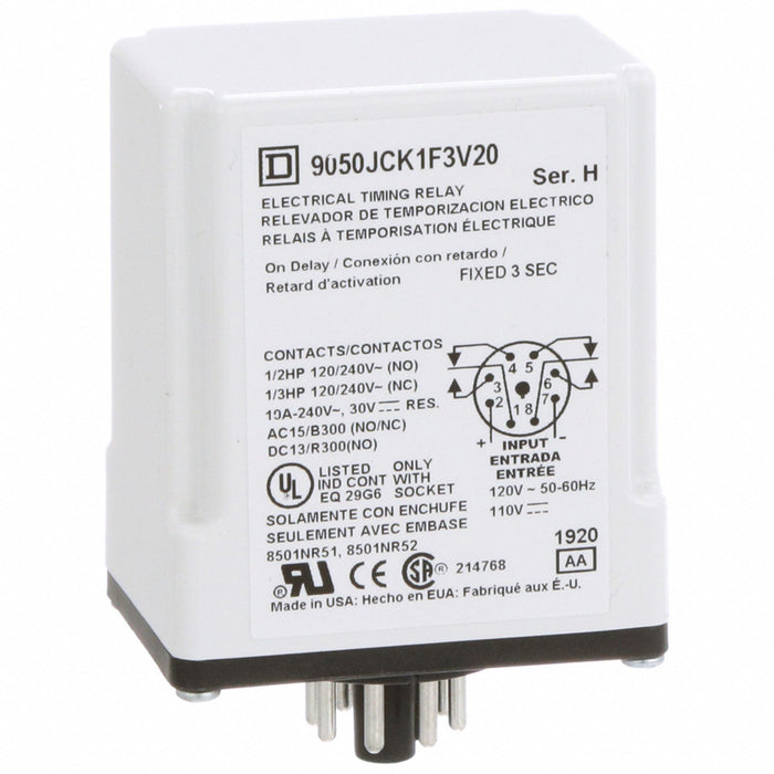 Time Delay Relay 120V DC 8 Pins