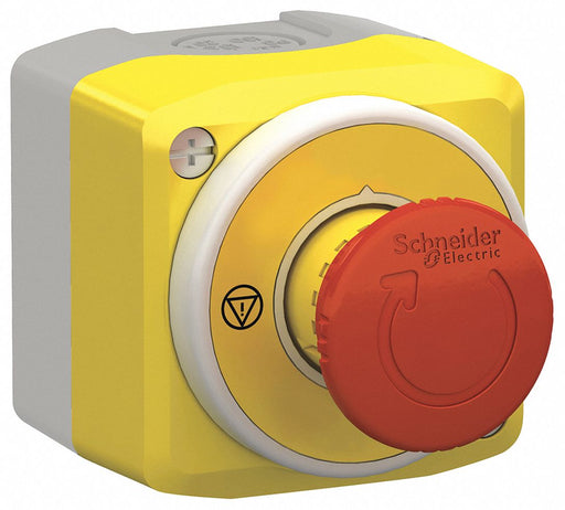 CntrlStation FeedThru Button Rd 1Light
