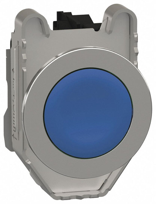 FlushPushButtonOperator NonIllum Blu 1NO