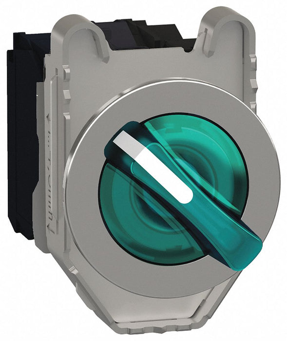 SelectorSwitch Illum 2Pos 30mm Green