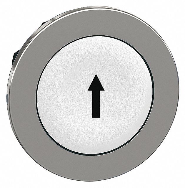 Push Button Head Marked 30mm White