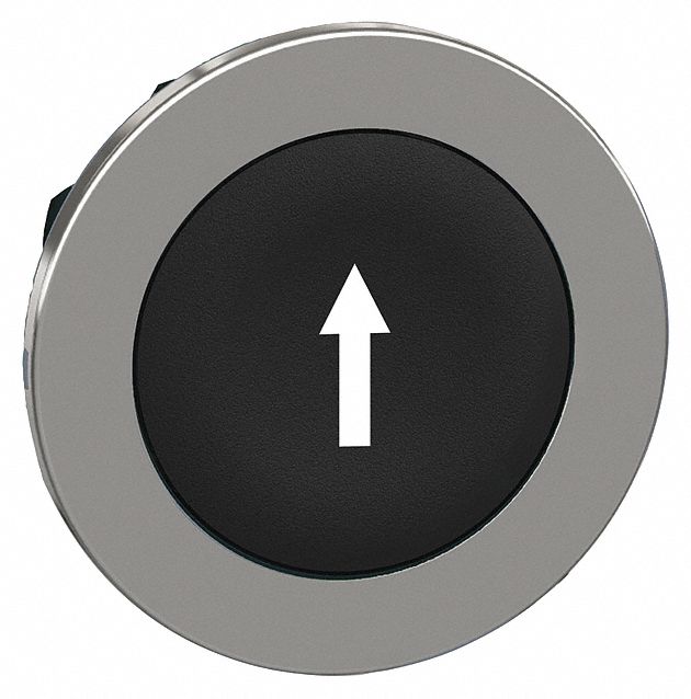 Push Button Head Marked 30mm Black