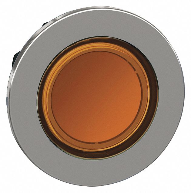 Flush Push Button Orange No Lamp 30mm