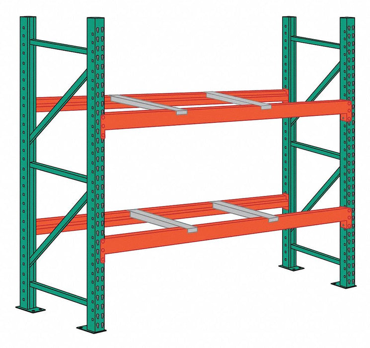 Pallet Rack Starter Unit 2 Shelves Steel