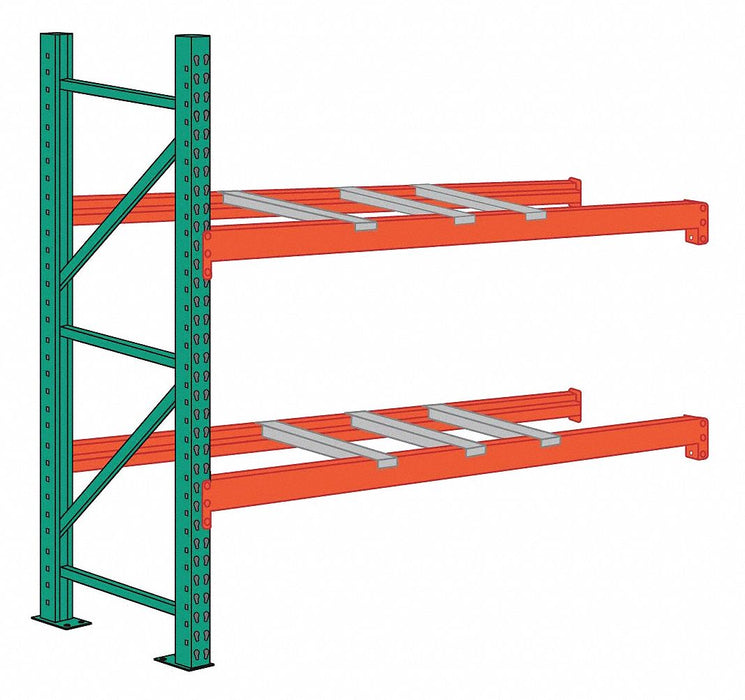 Pallet Rack Add-On Unit 2 Shelves Steel