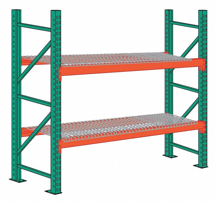 Pallet Rack Starter Unit 2 Shelves Steel