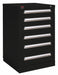 K3756 ModDrwrCab 44.25 x30 x28 Black 6Drwr