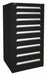 K3766 ModDrwrCab 59.25 x30 x28 Black 9Drwr