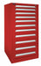 K3771 ModDrwrCab 59.25 x30 x28 Red 11Drwr