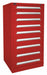 K3766 ModDrwrCab 59.25 x30 x28 Red 9Drwr