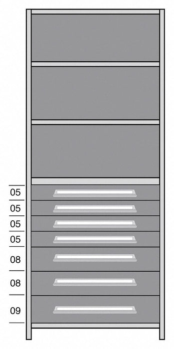 Shelf 85 H 36 W Steel 800 lb Capacity