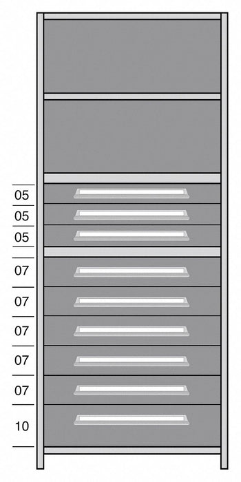 Shelf 85 H 36 W Steel 800 lb Capacity