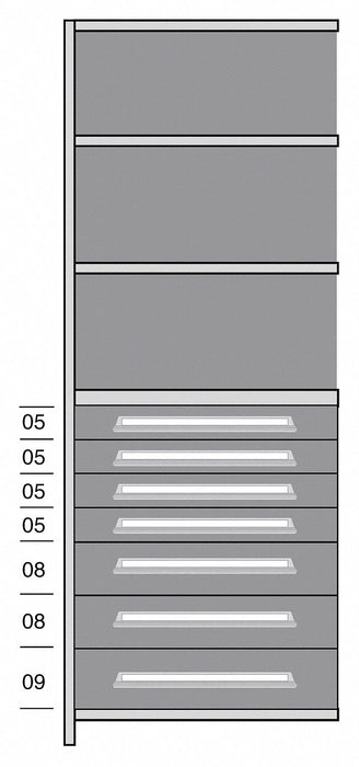 Shelf 85 H 36 W Steel 800 lb Capacity