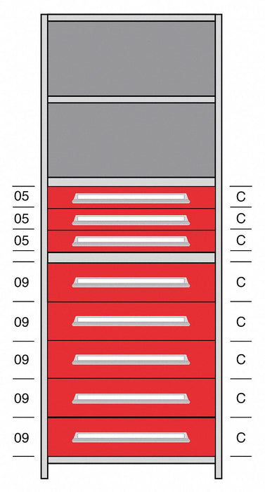 Shelf 85 H 36 W Steel 800 lb Capacity
