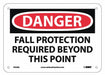Danger Fall Protection Required Beyond T
