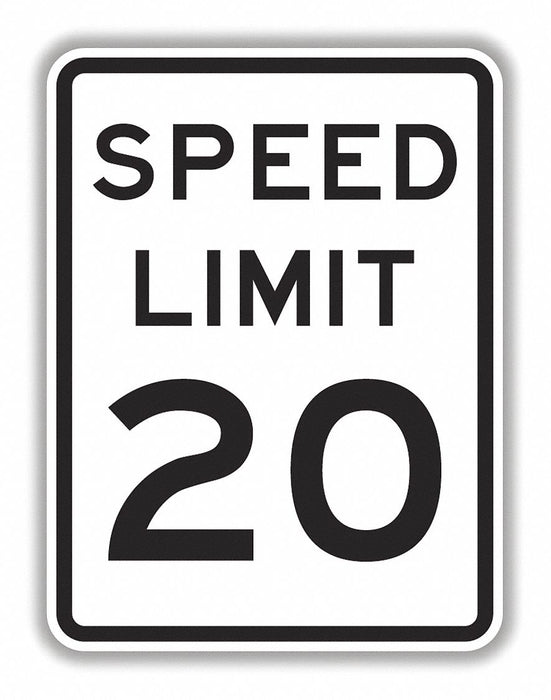 High Speed Limit 20 Sign 18 x 24 HIP