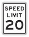 High Speed Limit 20 Sign 18 x 24 HIP