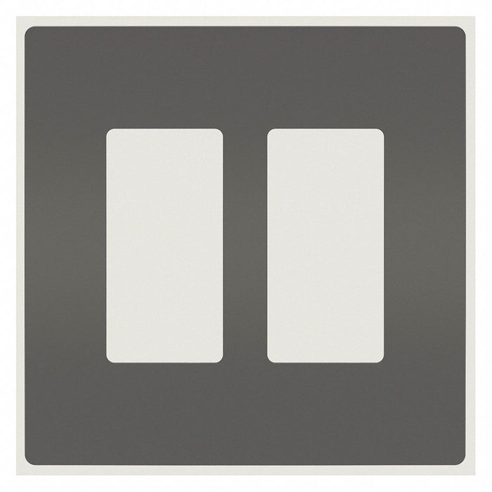 Rocker Wall Plate Smooth Plastic Black