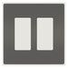 Rocker Wall Plate Smooth Plastic Black