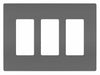 Rocker Wall Plate Smooth Plastic Black