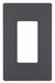 Rocker Wall Plate Smooth Plastic Gray