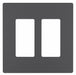 Rocker Wall Plate Smooth Plastic Gray