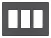 Rocker Wall Plate Smooth Plastic Gray