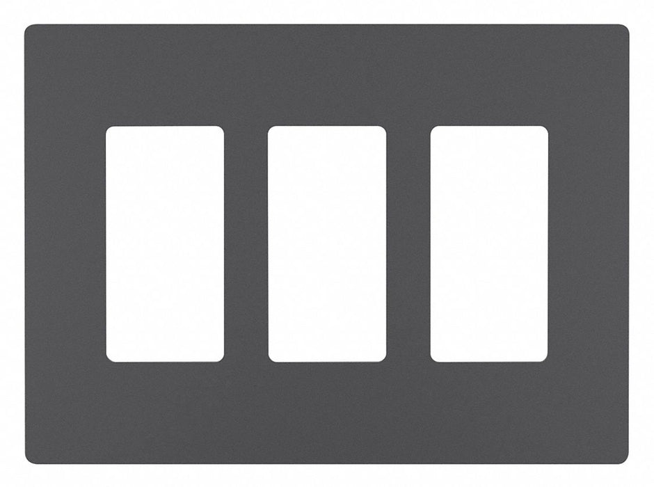 Rocker Wall Plate Smooth Plastic Gray