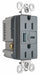 USBChargerRecept 15 A Graphite Type A/C