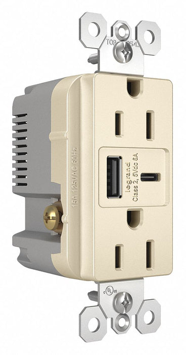 USB Charger Receptacle 15A Type A and C
