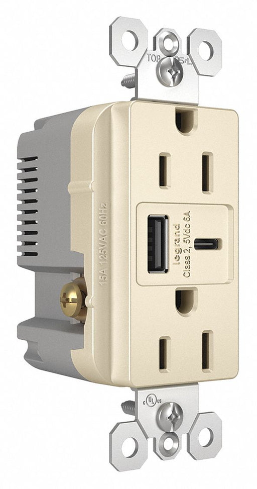 USB Charger Receptacle 15A Type A and C