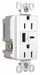 USB Charger Recept 15 A White Type A/C