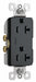 Receptacle Gray 20 A 2P3W Back Side 1PK