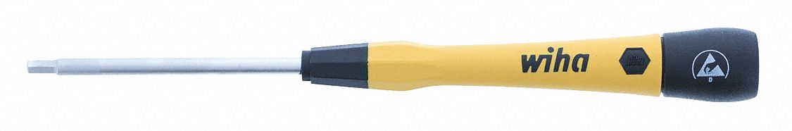 ESDPrecisionScrDrv Hex 3mm Black Round