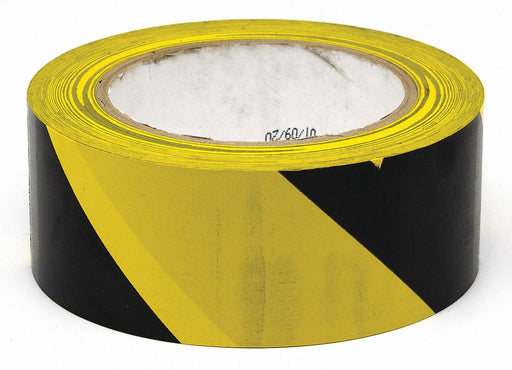 Floor Tape Black/Yellow 2 inx108 ft Roll