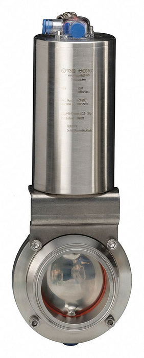 Butterfly Valve T304 SS Body 3 Tube