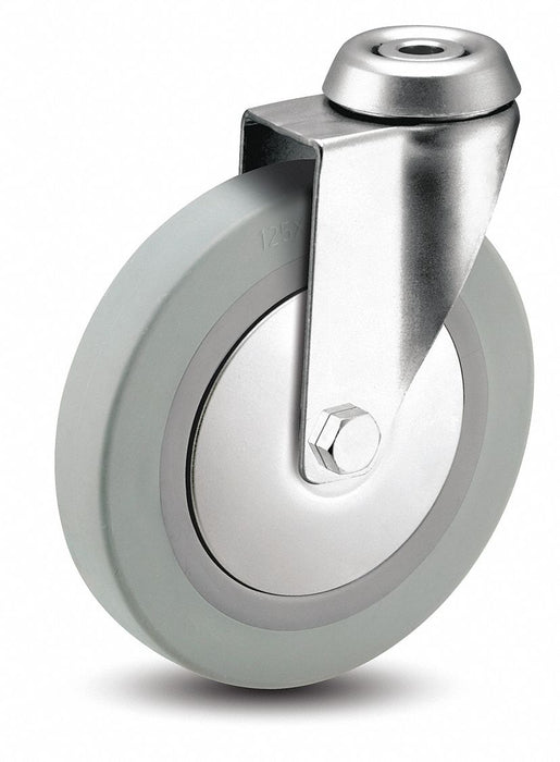 Bolt-Hole Caster 3 dia Swivel Rubber