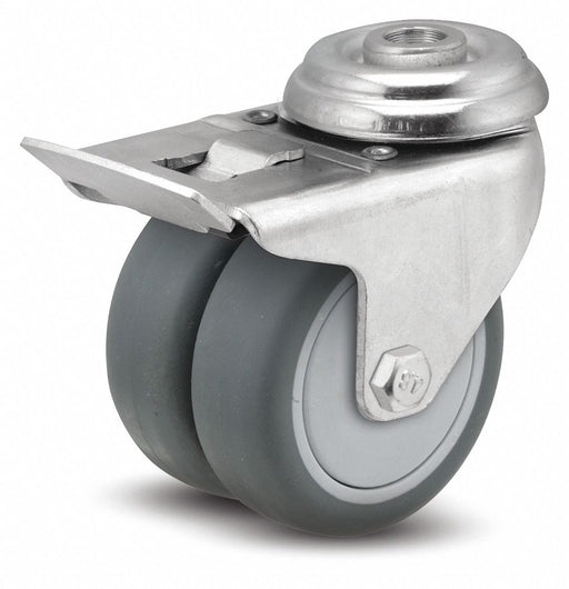 Bolt-Hole Caster 3 dia Swivel Rubber