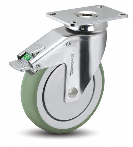 Plate Caster Swivel 3 Wheel Dia