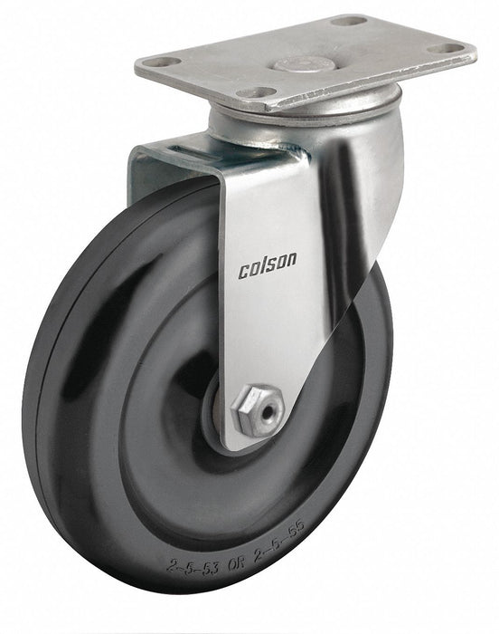 Plate Caster Swivel Polyolefin 4 11/16 H