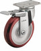 Plate Caster Swivel Rubber 4 11/16 H