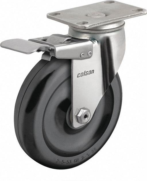 Plate Caster Swivel Polyolefin 4 1/8 H