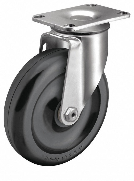 Plate Caster Swivel Polyolefin 4 11/16 H